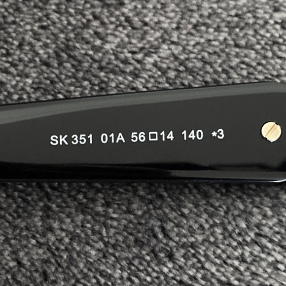 Oversized Swarovski Sunglasses SK 351 01A - Black Frame With Dark Gray Lenses - Picture 7 of 10